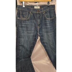 Royal Blue Denim Jeans Mens Size 34x32 100% Cotton Blue